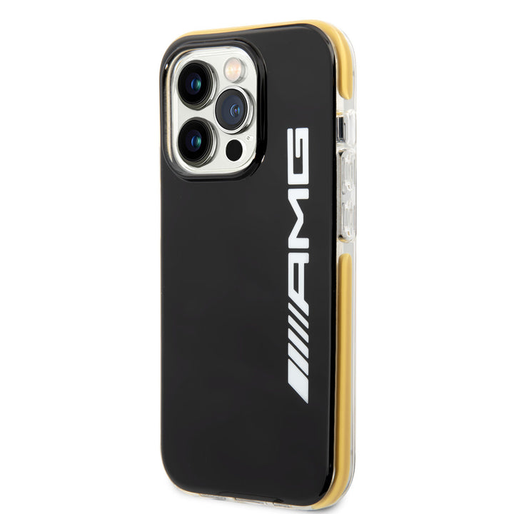AMG iPhone 14 Pro Backcover hoesje - Yellow Frame - Zwart-Hoesjes-Ilumina Benelux