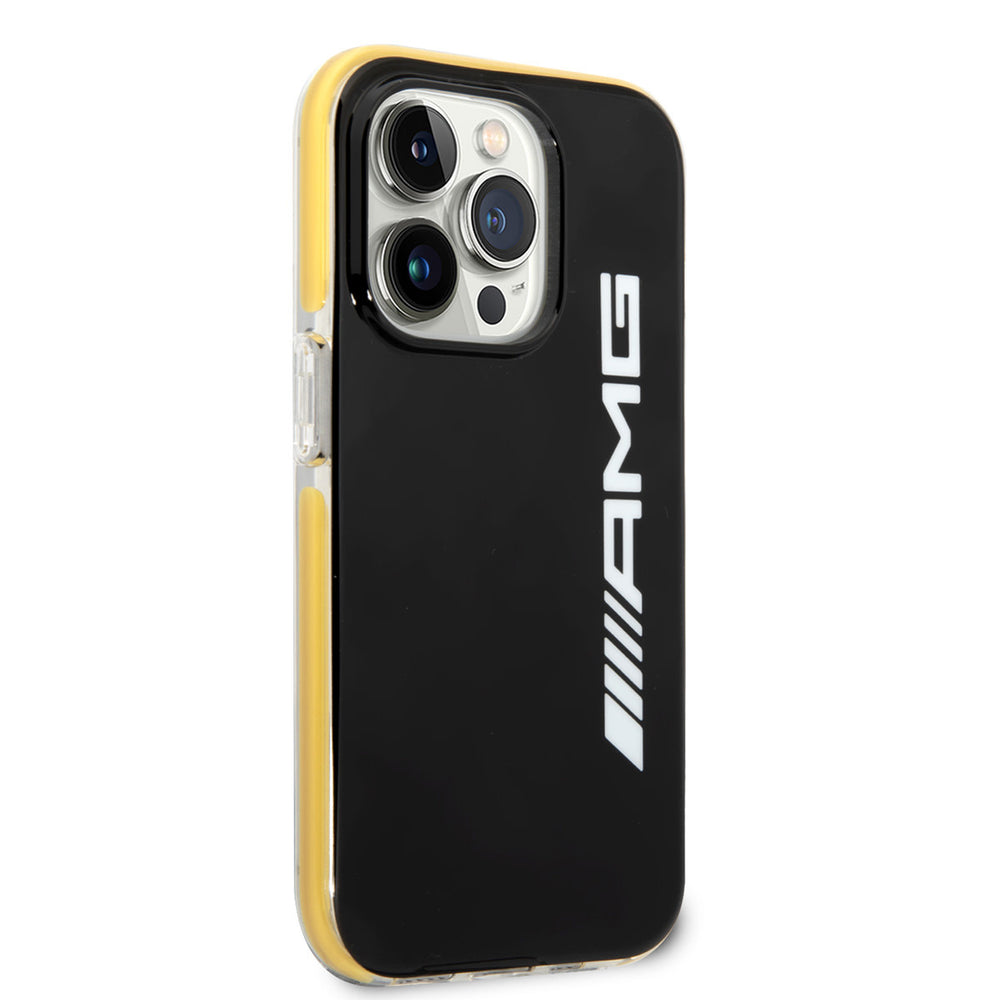 AMG iPhone 14 Pro Backcover hoesje - Yellow Frame - Zwart-Hoesjes-Ilumina Benelux