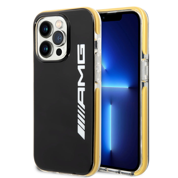 AMG iPhone 14 Pro Backcover hoesje - Yellow Frame - Zwart-Hoesjes-Ilumina Benelux