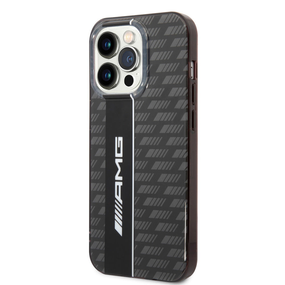 AMG iPhone 14 Pro Max Backcover hoesje - Double Layer - Carbon Pattern - Grijs-Hoesjes-Ilumina Benelux