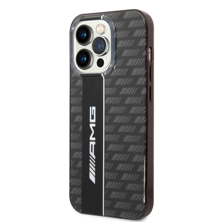 AMG iPhone 14 Pro Max Backcover hoesje - Double Layer - Carbon Pattern - Grijs-Hoesjes-Ilumina Benelux