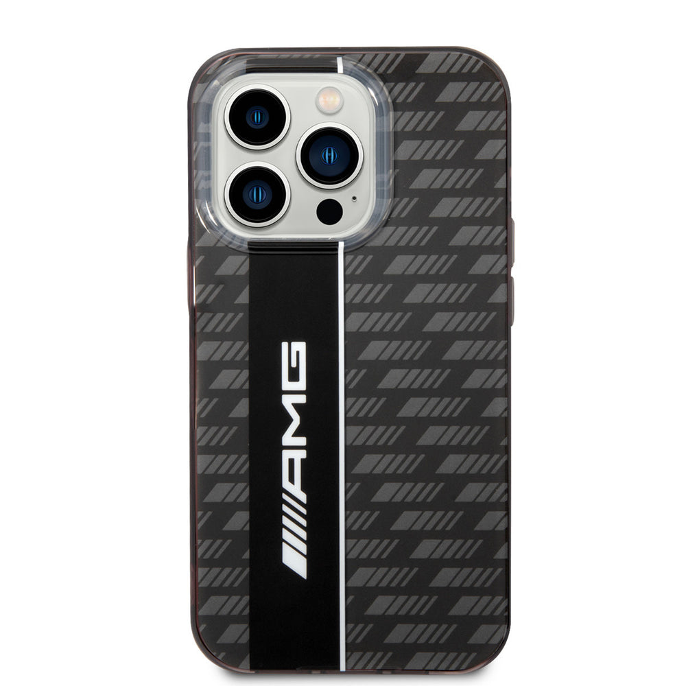 AMG iPhone 14 Pro Max Backcover hoesje - Double Layer - Carbon Pattern - Grijs-Hoesjes-Ilumina Benelux