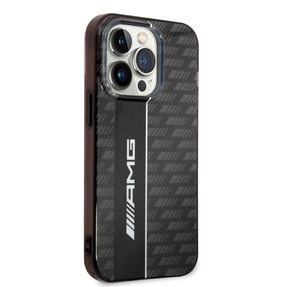 AMG iPhone 14 Pro Max Backcover hoesje - Double Layer - Carbon Pattern - Grijs-Hoesjes-Ilumina Benelux