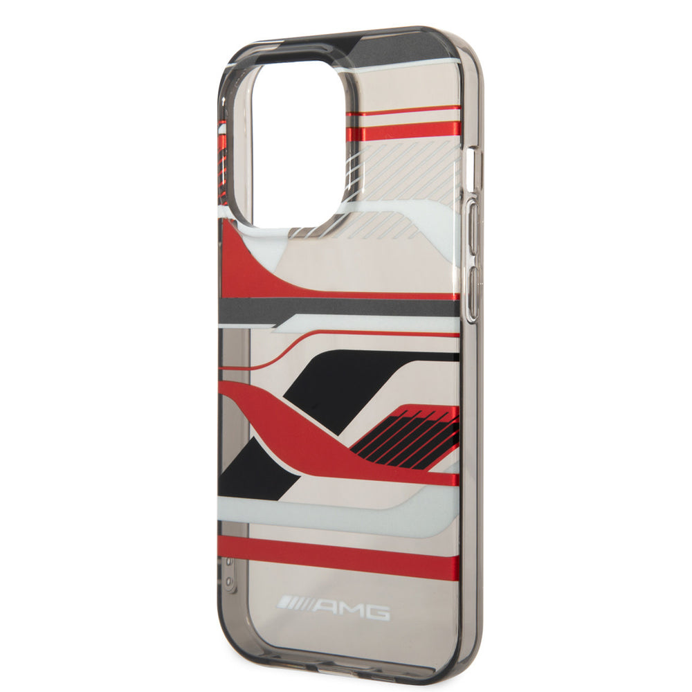 AMG iPhone 14 Pro Max Backcover hoesje - Double Layer - Expressive Red Graphic Design - Transparant-Hoesjes-Ilumina Benelux