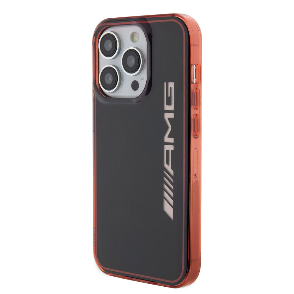 AMG iPhone 15 Pro Backcover hoesje - Double Layer - Red Frame - Zwart-Hoesjes-Ilumina Benelux