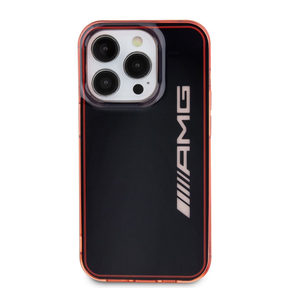 AMG iPhone 15 Pro Backcover hoesje - Double Layer - Red Frame - Zwart-Hoesjes-Ilumina Benelux
