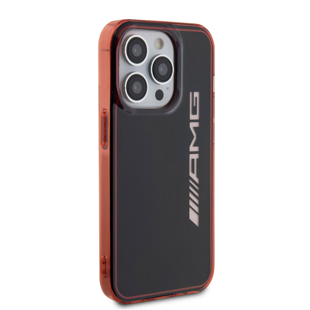 AMG iPhone 15 Pro Backcover hoesje - Double Layer - Red Frame - Zwart-Hoesjes-Ilumina Benelux