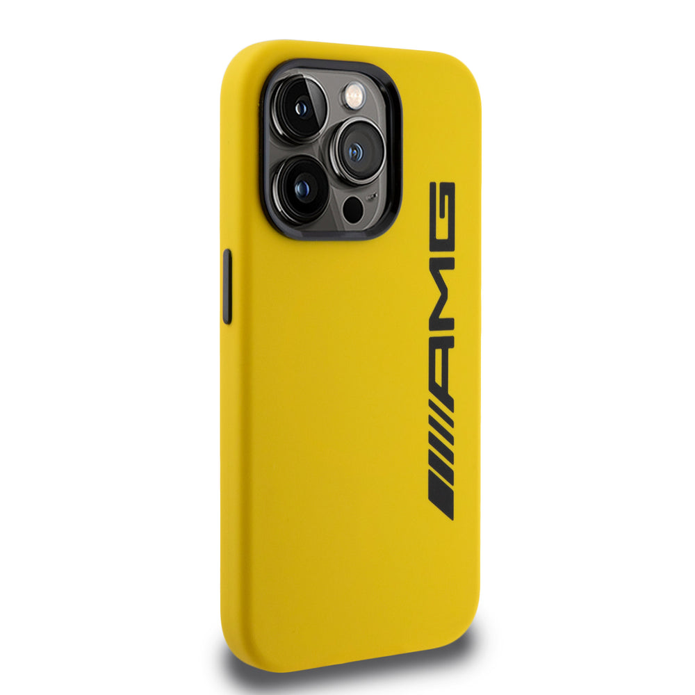 AMG iPhone 15 Pro Backcover hoesje - Large Logo - Geel-Hoesjes-Ilumina Benelux