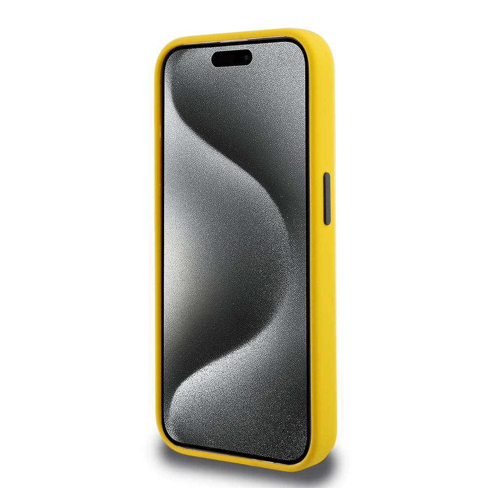 AMG iPhone 15 Pro Backcover hoesje - Large Logo - Geel-Hoesjes-Ilumina Benelux