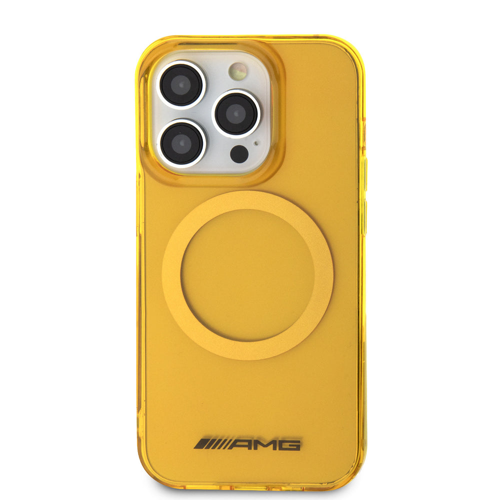 AMG iPhone 15 Pro Backcover hoesje - Magsafe - Geel-Hoesjes-Ilumina Benelux