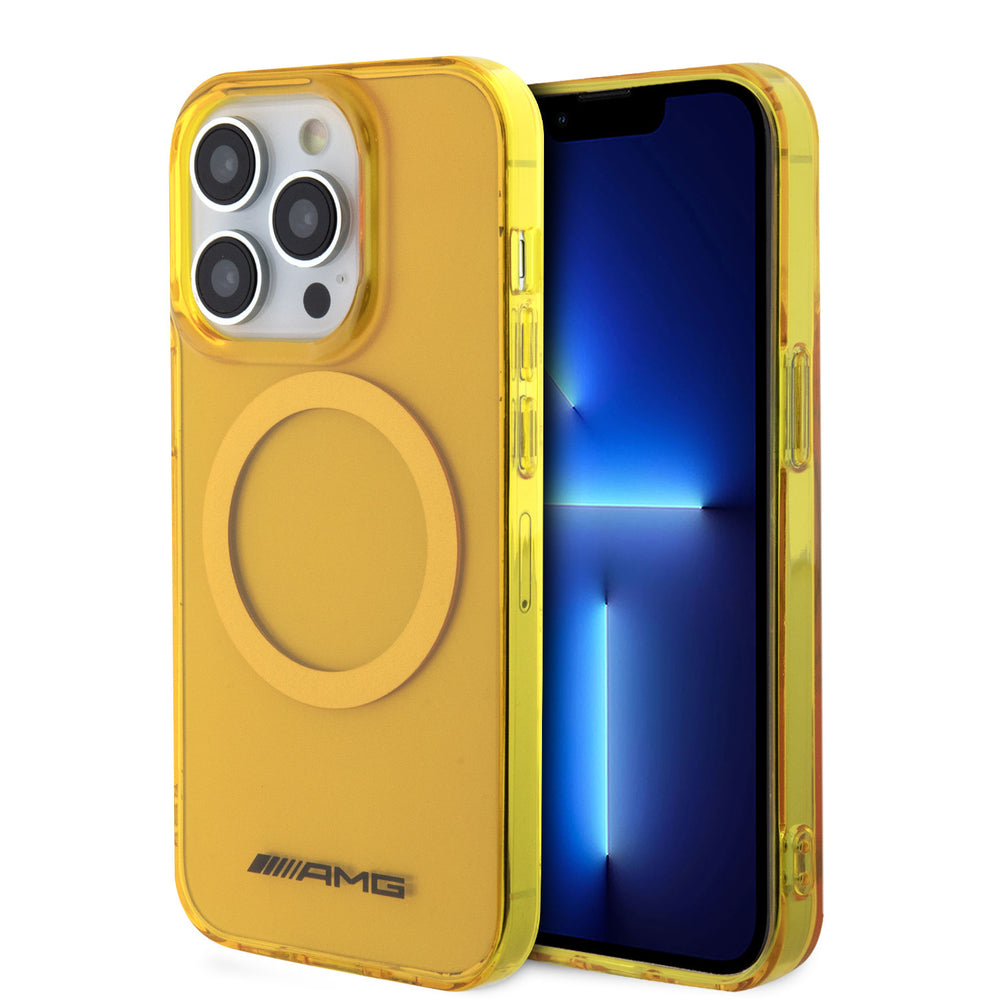 AMG iPhone 15 Pro Backcover hoesje - Magsafe - Geel-Hoesjes-Ilumina Benelux