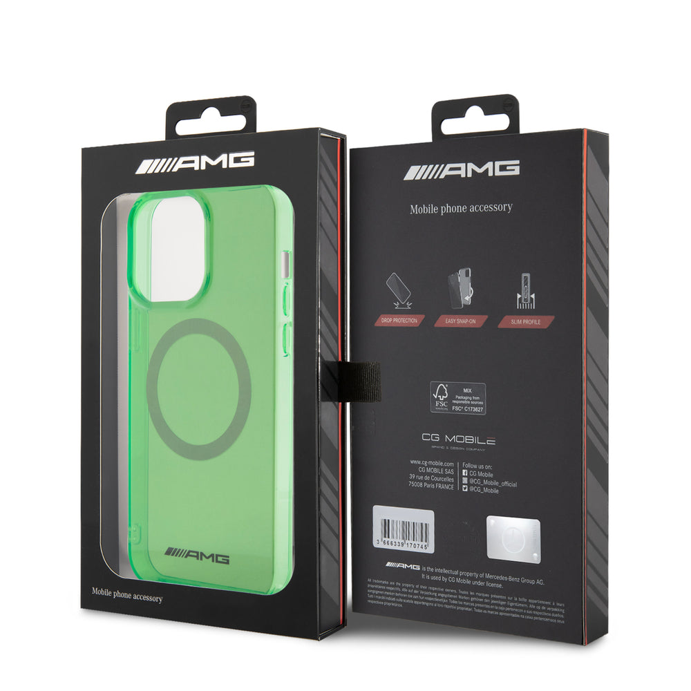 AMG iPhone 15 Pro Max Backcover hoesje - Magsafe - Groen-Hoesjes-Ilumina Benelux