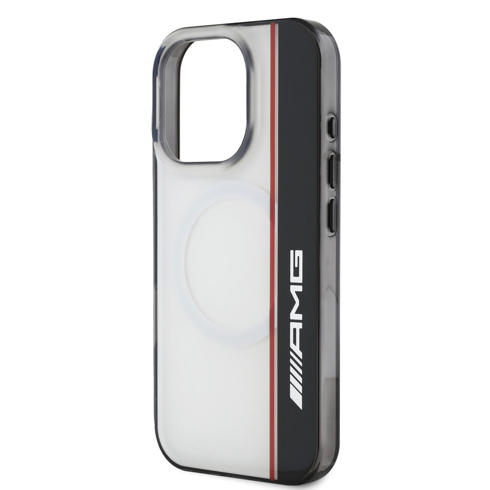 AMG iPhone 16 Pro Backcover hoesje - Magsafe - Double Layer - Red Line - Zwart-Hoesjes-Ilumina Benelux