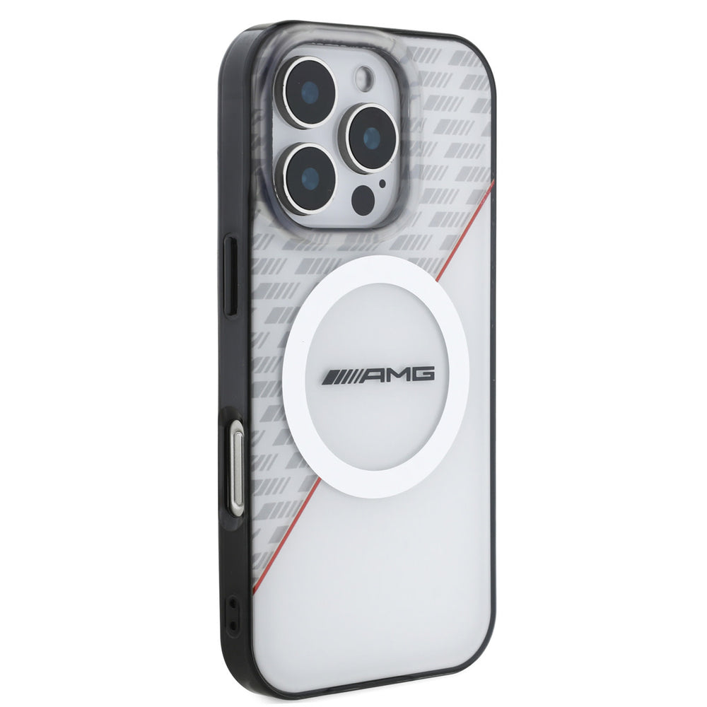 AMG iPhone 16 Pro Backcover hoesje - Magsafe - Double Layer - White Circle - Transparant-Hoesjes-Ilumina Benelux