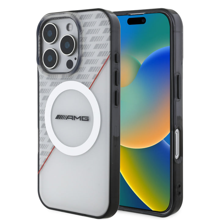 AMG iPhone 16 Pro Max Backcover hoesje - Double layer - Magsafe - Rood-Hoesjes-Ilumina Benelux