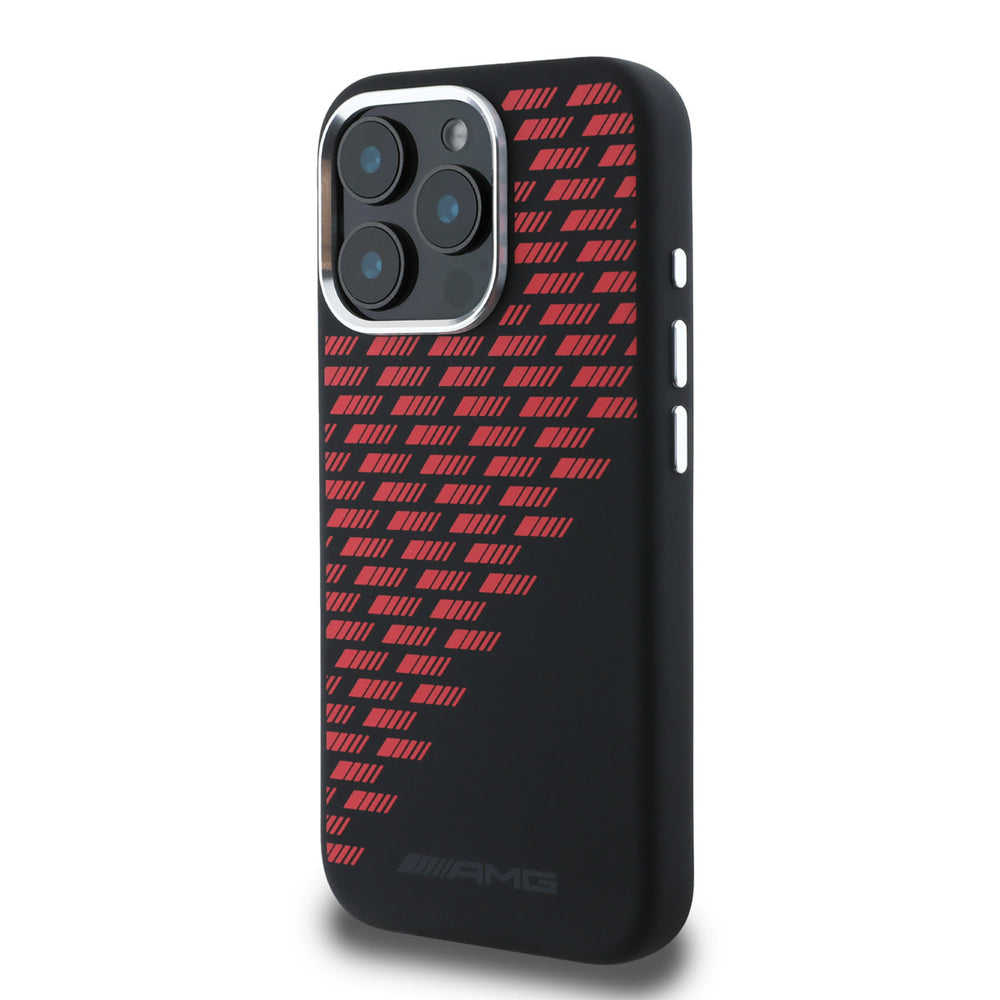 AMG iPhone 16 Pro Max Backcover hoesje - Magsafe - Silicone Rhombs - Zwart-Hoesjes-Ilumina Benelux