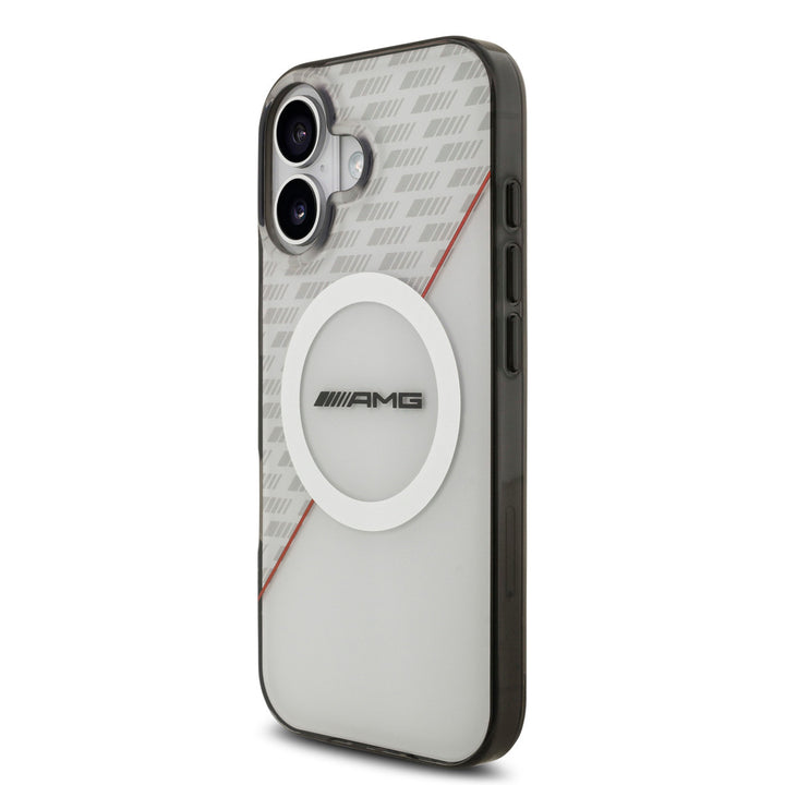 AMG iPhone 17 Backcover hoesje - Magsafe - Double Layer - Red Line - Zwart-Hoesjes-Ilumina Benelux