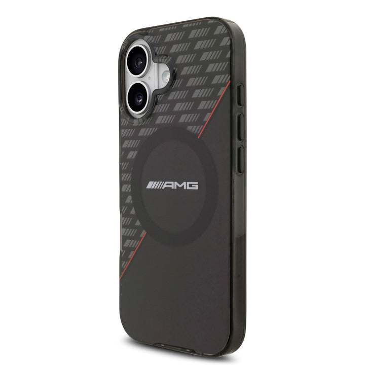 AMG iPhone 17 Backcover hoesje - Magsafe - Double Layer - Red Line - Zwart-Hoesjes-Ilumina Benelux