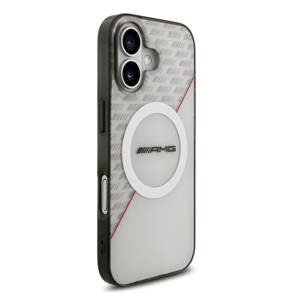 AMG iPhone 17 Backcover hoesje - Magsafe - Double Layer - Red Line - Zwart-Hoesjes-Ilumina Benelux