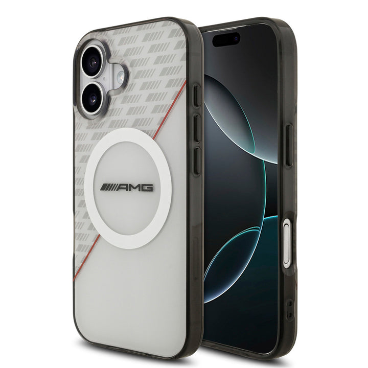 AMG iPhone 17 Backcover hoesje - Magsafe - Double Layer - Red Line - Zwart-Hoesjes-Ilumina Benelux