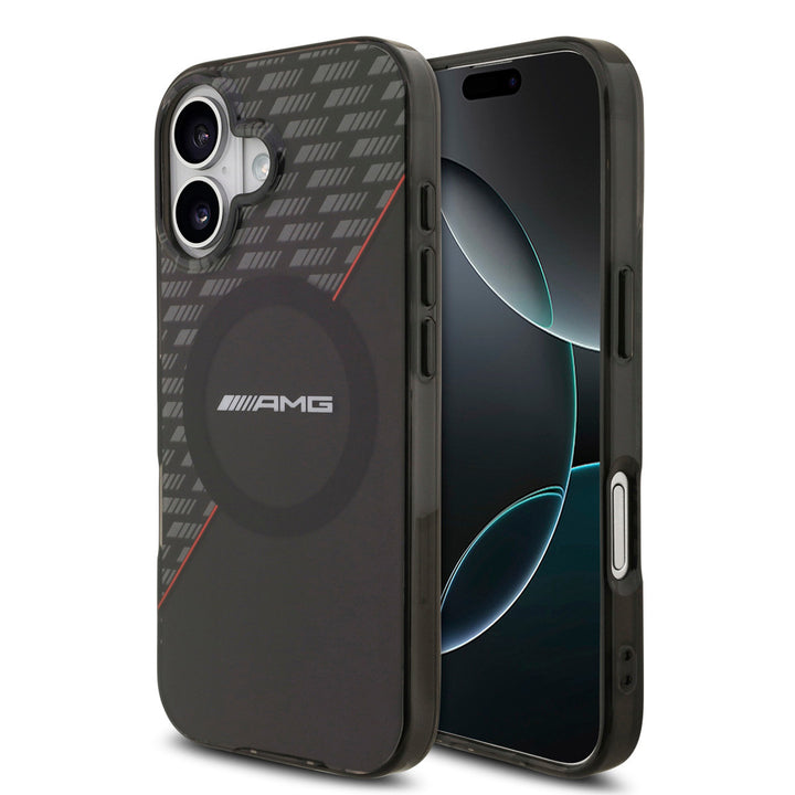 AMG iPhone 17 Backcover hoesje - Magsafe - Double Layer - Red Line - Zwart-Hoesjes-Ilumina Benelux