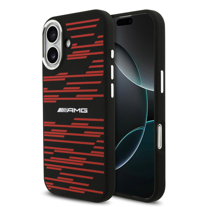 AMG iPhone 17 Backcover hoesje - Magsafe - Red Line Graphics - Zwart-Hoesjes-Ilumina Benelux