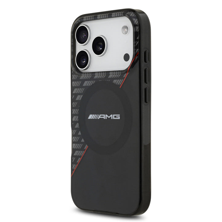 AMG iPhone 17 Pro Backcover hoesje - Magsafe - Double Layer - Red Line - Zwart-Hoesjes-Ilumina Benelux