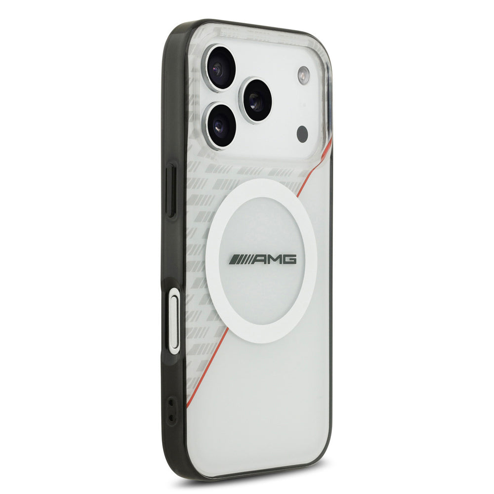 AMG iPhone 17 Pro Backcover hoesje - Magsafe - Double Layer - Red Line - Zwart-Hoesjes-Ilumina Benelux