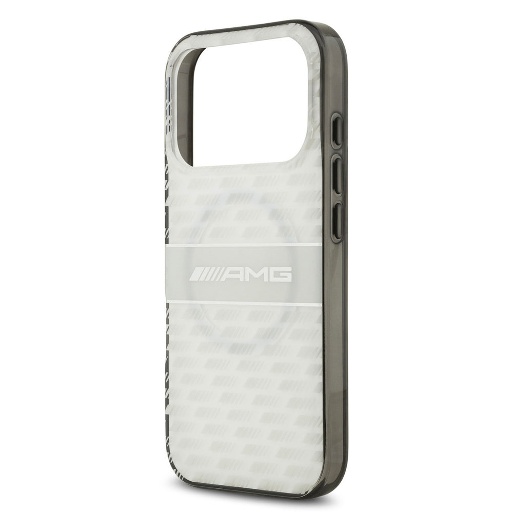 AMG iPhone 17 Pro Backcover hoesje - Magsafe - Double Layer - Transparent Rhombs Repeat - Wit-Hoesjes-Ilumina Benelux