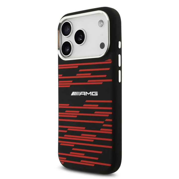 AMG iPhone 17 Pro Backcover hoesje - Magsafe - Red Line Graphics - Zwart-Hoesjes-Ilumina Benelux