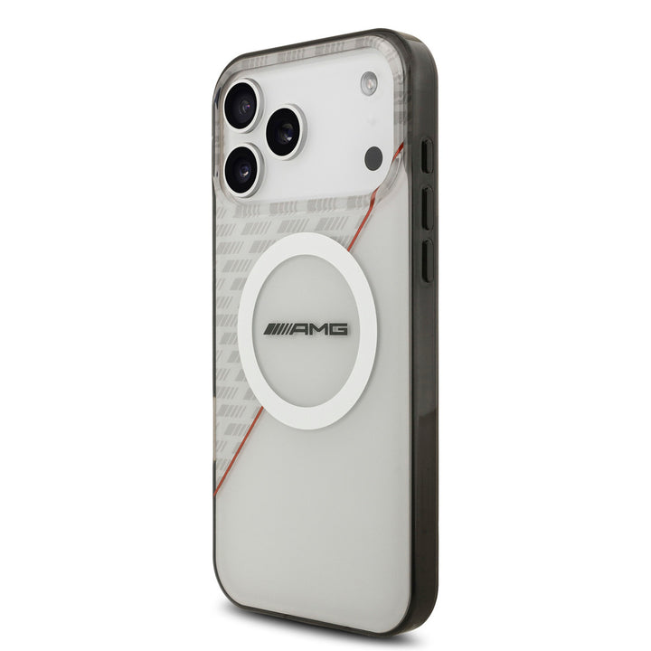 AMG iPhone 17 Pro Max Backcover hoesje - Magsafe - Double Layer - Red Line - Zwart-Hoesjes-Ilumina Benelux