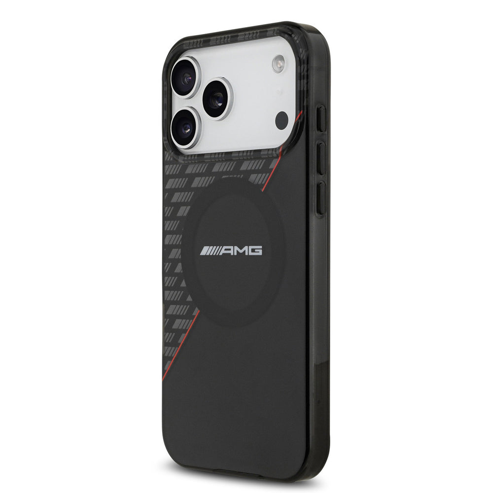 AMG iPhone 17 Pro Max Backcover hoesje - Magsafe - Double Layer - Red Line - Zwart-Hoesjes-Ilumina Benelux