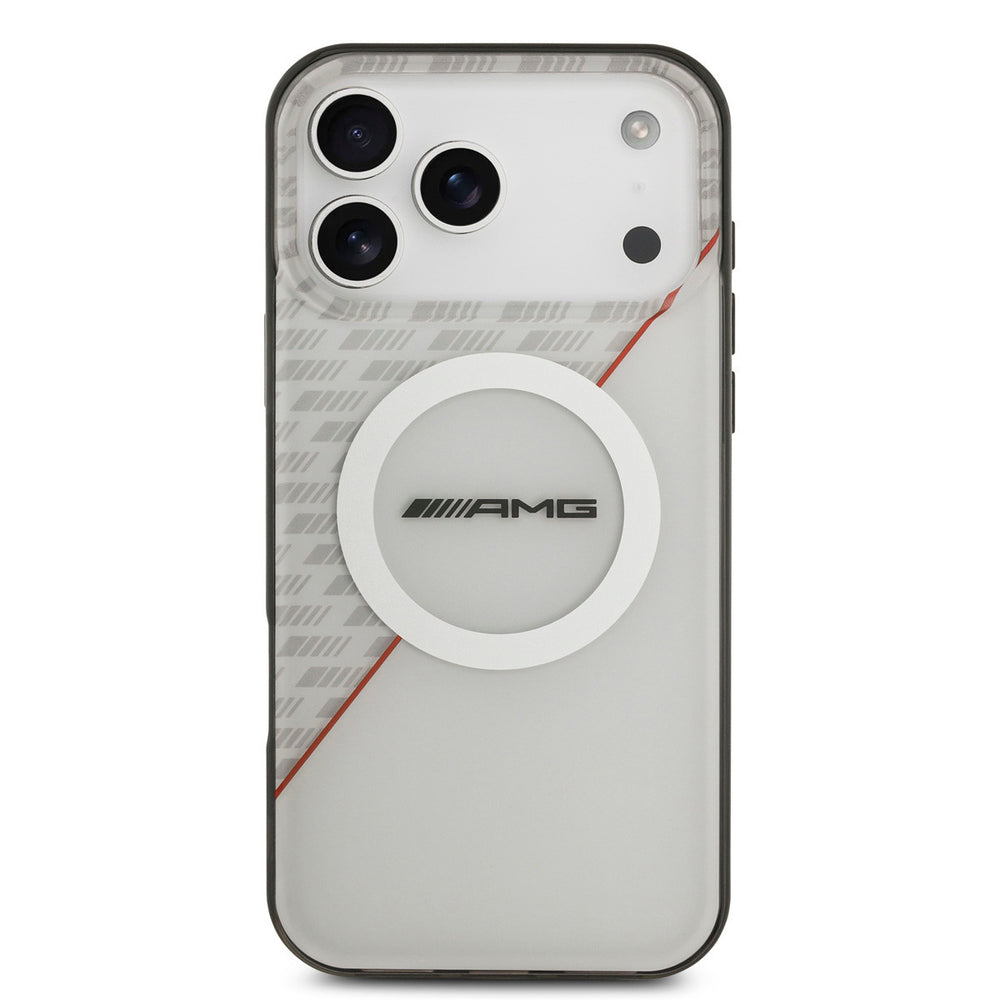 AMG iPhone 17 Pro Max Backcover hoesje - Magsafe - Double Layer - Red Line - Zwart-Hoesjes-Ilumina Benelux