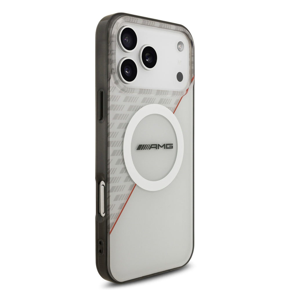 AMG iPhone 17 Pro Max Backcover hoesje - Magsafe - Double Layer - Red Line - Zwart-Hoesjes-Ilumina Benelux