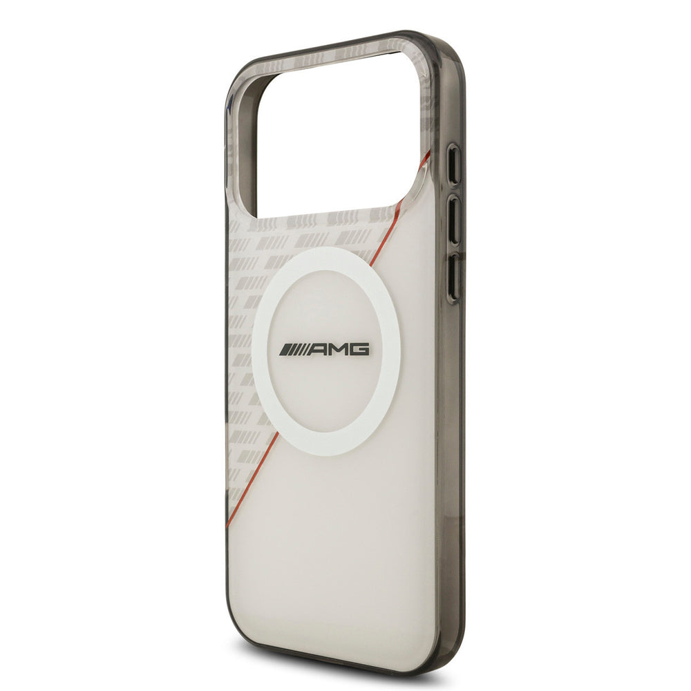 AMG iPhone 17 Pro Max Backcover hoesje - Magsafe - Double Layer - Red Line - Zwart-Hoesjes-Ilumina Benelux