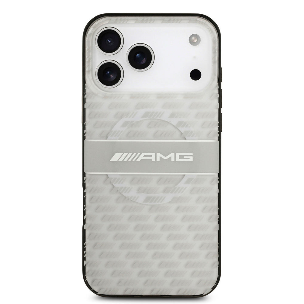AMG iPhone 17 Pro Max Backcover hoesje - Magsafe - Double Layer - Transparent Rhombs Repeat - Wit-Hoesjes-Ilumina Benelux