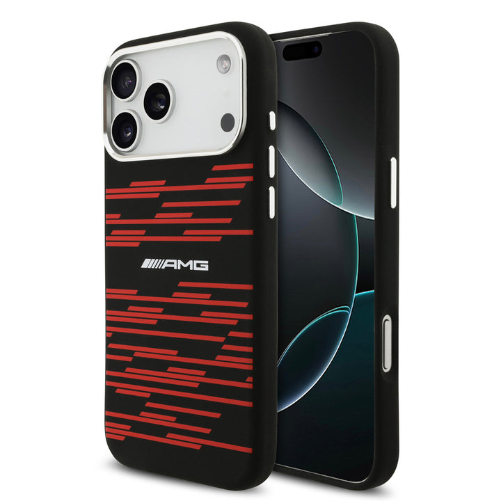 AMG iPhone 17 Pro Max Backcover hoesje - Magsafe - Red Line Graphics - Zwart-Hoesjes-Ilumina Benelux