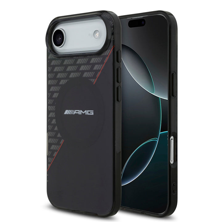 AMG iPhone Air Backcover hoesje - Magsafe - Double Layer - Red Line - Zwart-Hoesjes-Ilumina Benelux