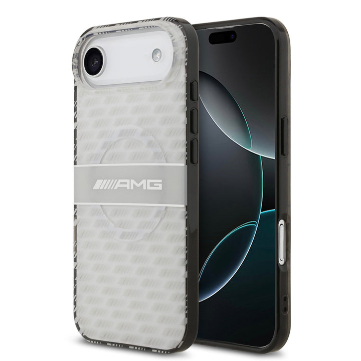 AMG iPhone Air Backcover hoesje - Magsafe - Double Layer - Transparent Rhombs Repeat - Wit-Hoesjes-Ilumina Benelux