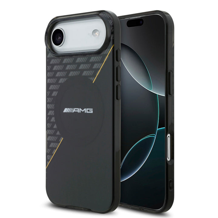 AMG iPhone Air Backcover hoesje - Magsafe - Double Layer - Yellow Line - Zwart-Hoesjes-Ilumina Benelux