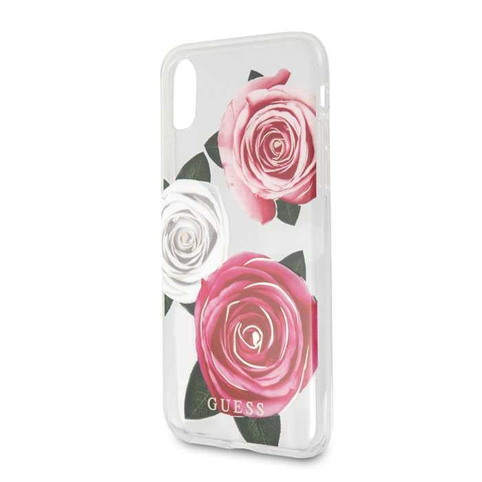 Apple Transparant Guess Back Cover voor iPhone XR - Flower Desire-Hoesjes-Ilumina Benelux