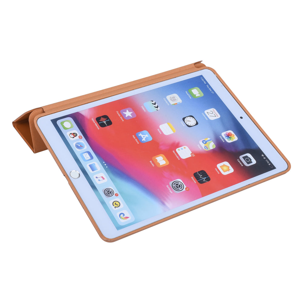 iPad 8 (2020), iPad 7 (2019), iPad 9 (2021), 10.2 inch Bruin Book Case Tablethoes Smart Case-Tablethoesjes-Ilumina Benelux