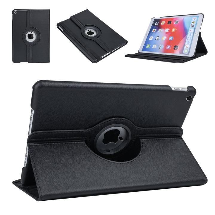 iPad 8 (2020), iPad 7 (2019), iPad 9 (2021), 10.2 inch Zwart 360 graden draaibare hoes - Book Case Tablethoes-Tablethoesjes-Ilumina Benelux
