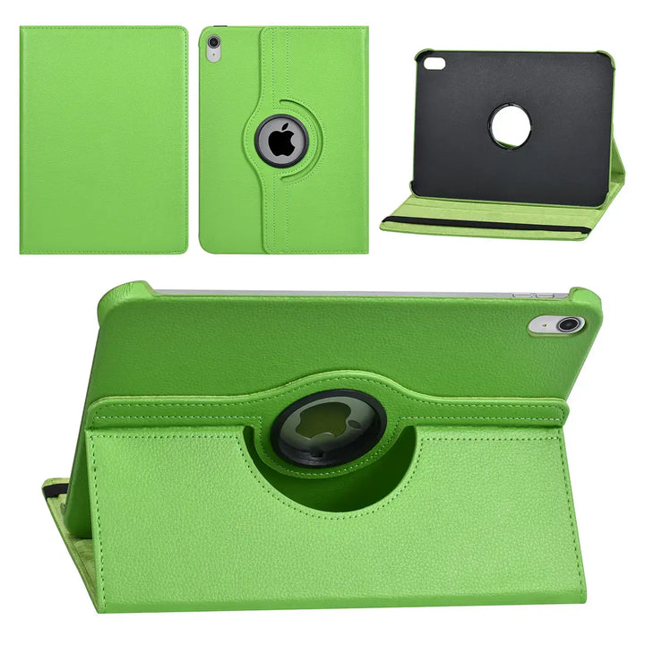 iPad 10.9 (2022) / iPad 11 2025 A16 / iPad 12 2026 A19 Book Case Tablet hoesje - 360 Graden Draaibaar - Groen-Tablethoesjes-Ilumina Benelux