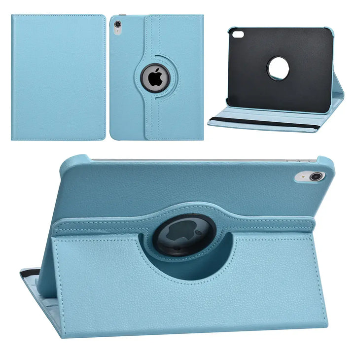 iPad 10.9 (2022) / iPad 11 2025 A16 / iPad 12 2026 A19 Book Case Tablet hoesje - 360 Graden Draaibaar - LichtBlauw-Tablethoesjes-Ilumina Benelux