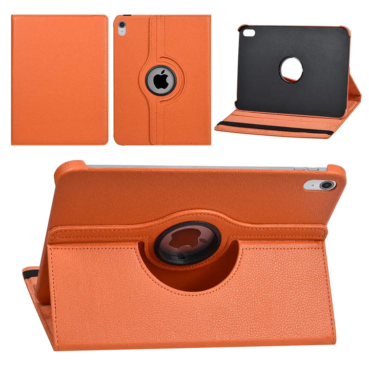 iPad 10.9 (2022) / iPad 11 2025 A16 / iPad 12 2026 A19 Book Case Tablet hoesje - 360 Graden Draaibaar - Oranje-Tablethoesjes-Ilumina Benelux