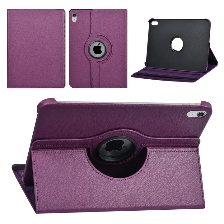 iPad 10.9 (2022) / iPad 11 2025 A16 / iPad 12 2026 A19 Book Case Tablet hoesje - 360 Graden Draaibaar - Paars-Tablethoesjes-Ilumina Benelux