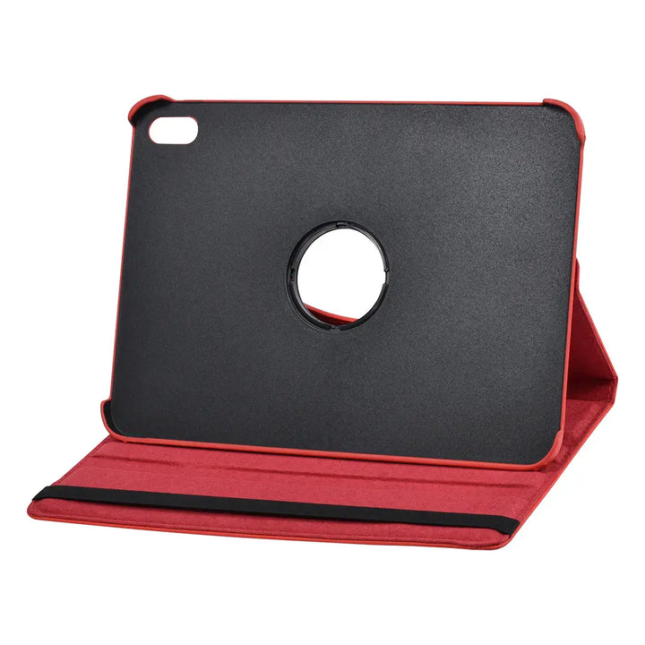 iPad 10.9 (2022) / iPad 11 2025 A16 / iPad 12 2026 A19 Book Case Tablet hoesje - 360 Graden Draaibaar - Rood-Tablethoesjes-Ilumina Benelux