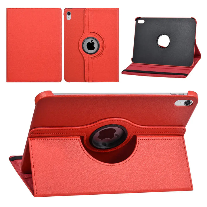 iPad 10.9 (2022) / iPad 11 2025 A16 / iPad 12 2026 A19 Book Case Tablet hoesje - 360 Graden Draaibaar - Rood-Tablethoesjes-Ilumina Benelux