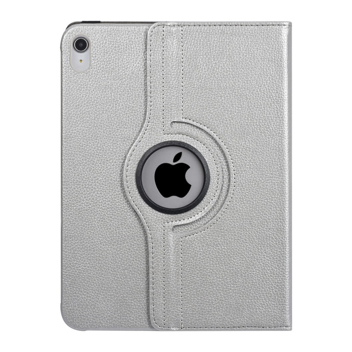 iPad 10.9 (2022) / iPad 11 2025 A16 / iPad 12 2026 A19 Book Case Tablet hoesje - 360 Graden Draaibaar - Zilver-Tablethoesjes-Ilumina Benelux
